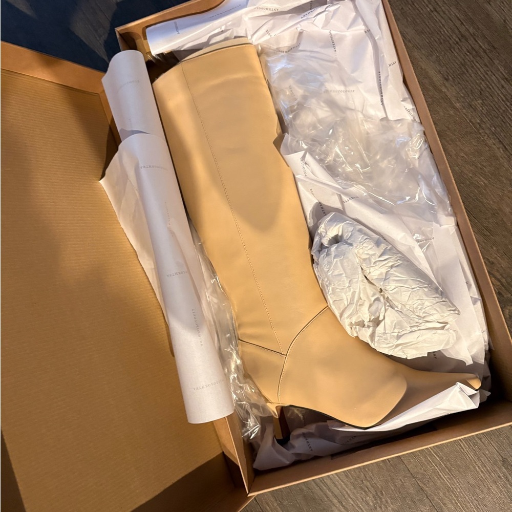 Anthropologie Light Sand Boots